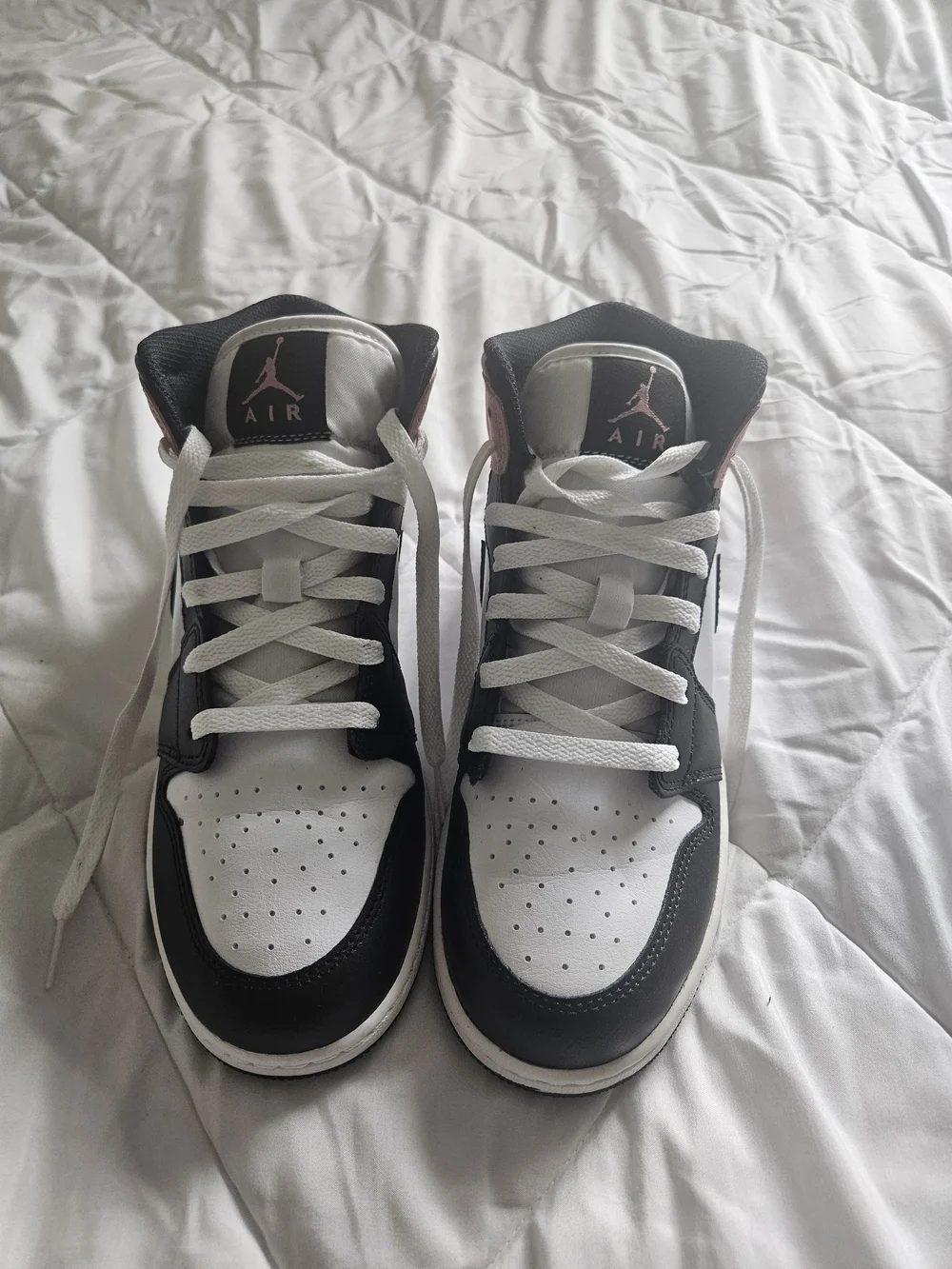 Nike Air Jordan 1 Low Black White Pink Sneakers